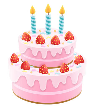 recommend clip art: birthday cake cartoon style