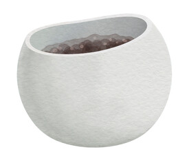 plant pot watercolor style