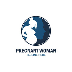 pregnancy logo design vector template
