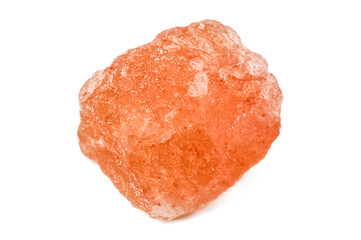 Chunk of Red Himalayan rock salt (or Himalayan Red Salt ) on white