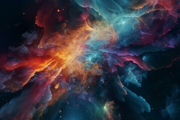 Gorgeous cosmic universe with vibrant colors and imaginative beauty. Generative AI