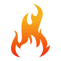 Crédence de cuisine en verre imprimé Séoul Fire flame tatoo illustration of a fire