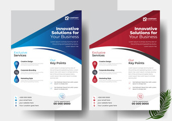 Corporate Business flyer template design or A4 Template
