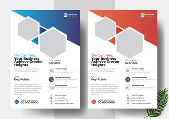 Corporate Business flyer template design or A4 Template