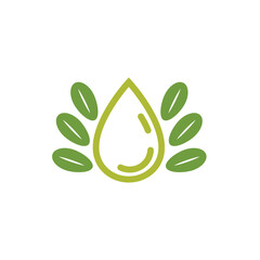 moringa oil logo icon vector concept design template