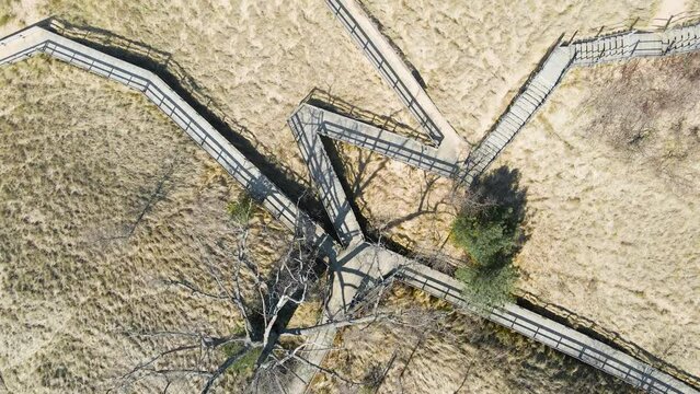The boardwalk along Kruse park in Muskegon, MI.