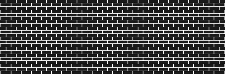 Black vintage brick wall background. Construction material