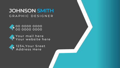 Modern Creative simple and clean  Business Card Design Template in rectangle size.