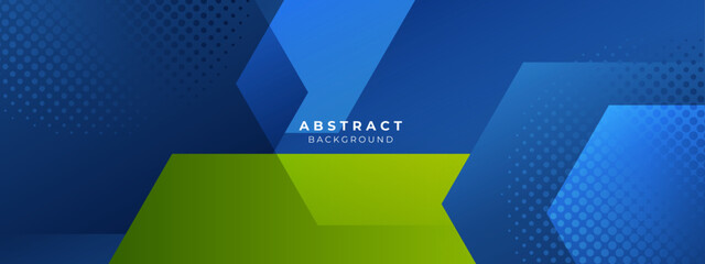 blue and green geometric shapes abstract background geometry shine and layer element vector for presentation design. Suit for business, corporate, institution, party, festive, seminar, and talks.