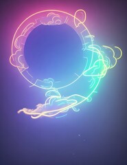 background with stars and circles