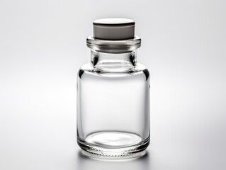 empty bottle isolated on white. generative AI.