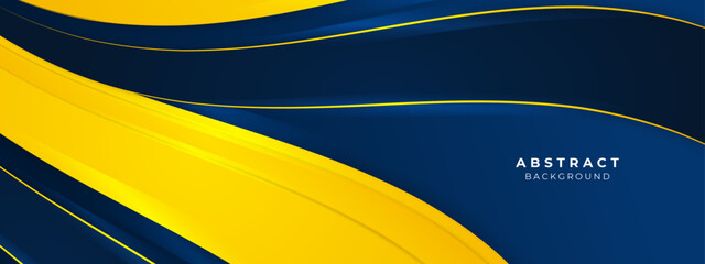 Modern abstract blue and yellow element design background
