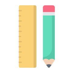 Scale Pencil Flat Icon