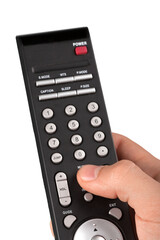 Hand Using a Remote Control