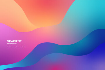Colorful pastel gradient background. Fluid banner template vector illustration.
