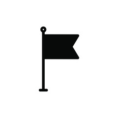 Flag icon vector. Flagpole sign