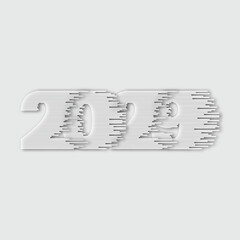 design number year 2029, stacked lines style with shadow effect, minimalistic and elegant, isolated white background