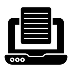 Fototapeta premium Online Book Glyph icon