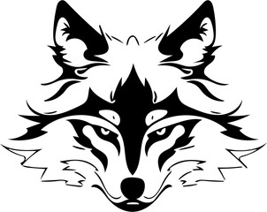 Furious wolf head vector | Beautiful head of a wolf | Digital illustration of wolf