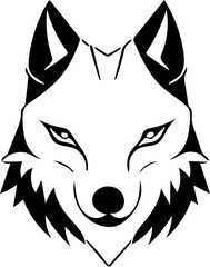 Wolf head mascot | Wolf black vector illustration | Wolf eyes | Digital illustration