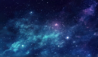 Fototapeta na wymiar Colorful starry night sky, Generative AI