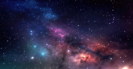 Colorful starry night sky, Generative AI