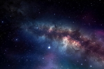 Fototapeta premium Colorful starry night sky, Generative AI