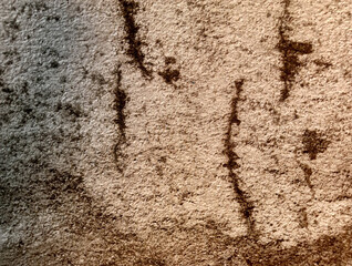 The texture of the old plaster wall with a very unusual beautiful pattern.