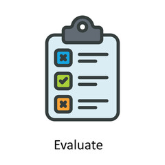 Evaluate Vector  Fill outline Icons. Simple stock illustration stock