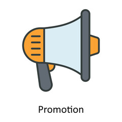 Promotion Vector  Fill outline Icons. Simple stock illustration stock