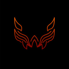 Letter w fire logo suitable for a personal identity or brand identity