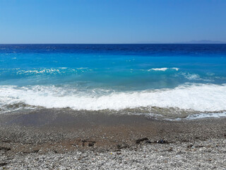 turquoise sea color on Rhodes Island, Greece