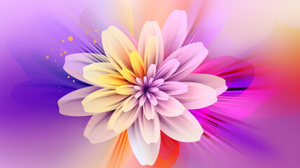 abstract colorful flower of lili
