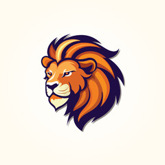 Lion head mascot logo design vector. Lion head vector logo template
