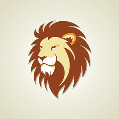 Lion head logo template vector illustration. Creative symbol of wild animal.