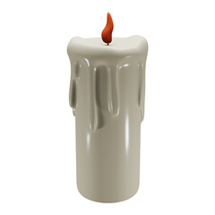 3d illustration of a candle