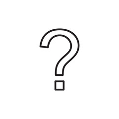  Question mark simple icon vector illustration