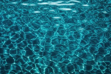 Fototapeta premium serene blue pool with gentle ripples in the water. Generative AI