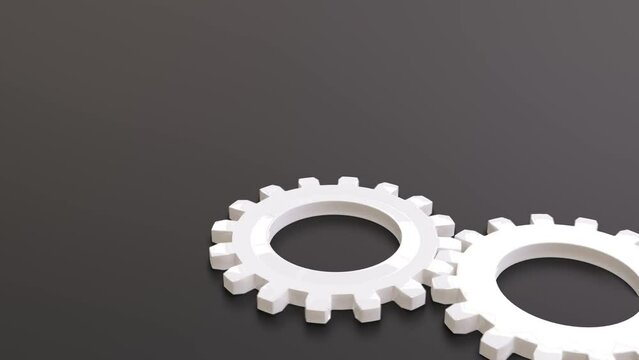 Zahnrad, Drehung, Teamarbeit, Mechanismus, Fortschritt, Entwicklung, 3D, Arbeit, Motorik, weiss, grau, technisch