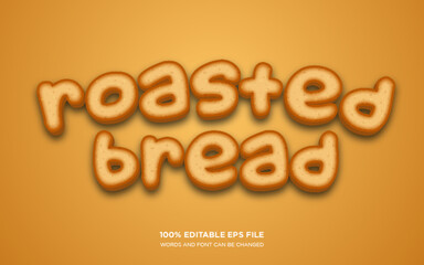 Toasted bread 3D editable text style effect	
