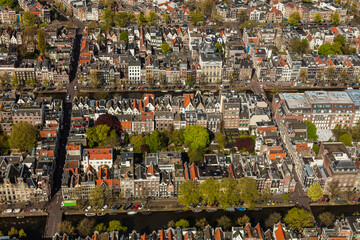 Aerial view of Amsterdam, The Netherlands