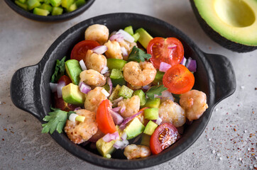 Shrimp and avocado salad