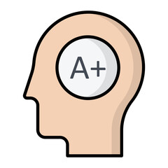 Mind Reading Line Color Icon