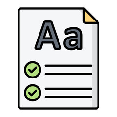 Content Writing Line Color Icon