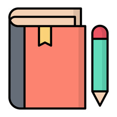 Workbook Line Color Icon