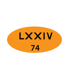 Roman number icon ,chart roman icon flat style