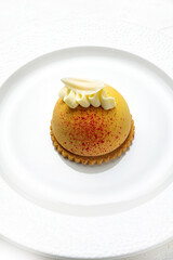 delicious desserts on a white background from the pastry chef
