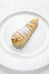 delicious desserts on a white background from the pastry chef
