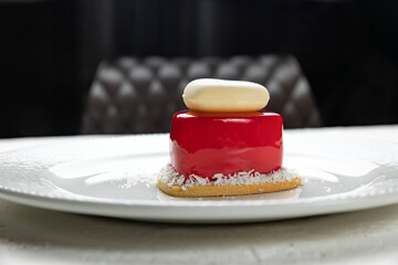 delicious desserts on a white background from the pastry chef
