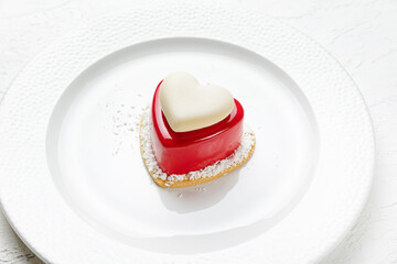 delicious desserts on a white background from the pastry chef
